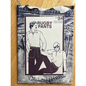 Rugby Pants Pattern Teens and Men’s UNCUT Master Pattern Waist 26 - 38